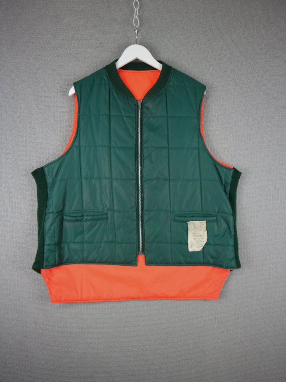 Mens Vintage Puffer Reversible Vest XXL 1980s
